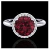 Image 1 : 2.70 ctw Garnet & VS/SI Diamond Ring 18K White Gold - REF-49H3M - SKU:23211