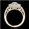 Image 2 : 2.25 ctw H-SI/I Diamond Solitaire Halo Ring 10K Yellow Gold - REF-245X5R - SKU:34204