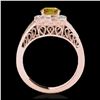 Image 2 : 1.65 ctw SI/I Fancy Intense Yellow Diamond Ring 10K Rose Gold - REF-270H2M - SKU:34467