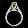 Image 2 : 1.61 ctw SI/I Fancy Intense Yellow Diamond Ring 10K White Gold - REF-135R2K - SKU:35463