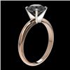 Image 3 : 2.09 ctw Fancy Black Diamond Solitaire Ring 10K Rose Gold - REF-58R5K - SKU:36453