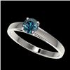 Image 1 : 0.56 ctw Intense Blue Diamond Ring 10K White Gold - REF-50N3A - SKU:36469