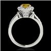 Image 2 : 1.50 ctw SI/I Fancy Intense Yellow Diamond Ring 10K White Gold - REF-135K2W - SKU:34236