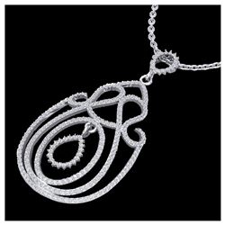 2 ctw VS/SI Diamond Necklace 14K White Gold - REF-149A5V - SKU:22449