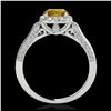 Image 2 : 1.70 ctw SI/I Fancy Intense Yellow Diamond Ring 10K White Gold - REF-211K4W - SKU:33380