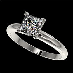 1.25 ctw VS/SI Princess Diamond Ring 10K White Gold - REF-372N3A - SKU:32916