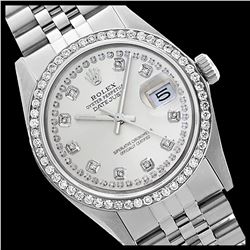 Rolex Ladies Stainless Steel, Diamond Dial & Diamond Bezel, Sapphire Crystal - REF-434W4H