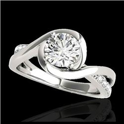1.15 ctw H-SI/I Diamond Solitaire Ring 10K White Gold - REF-182M7F - SKU:34835