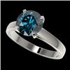 Image 1 : 2.50 ctw Intense Blue Diamond Ring 10K White Gold - REF-555A2V - SKU:33045