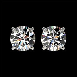 1.57 ctw H-SI/I Diamond Stud Earrings 10K White Gold - REF-183V2Y - SKU:36606