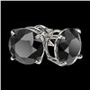 Image 3 : 3.10 ctw Fancy Black Diamond Solitaire Stud Earrings 10K White Gold - REF-73M5F - SKU:36694
