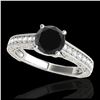 Image 1 : 1.82 ctw VS Black Diamond Solitaire Ring 10K White Gold - REF-49H6M - SKU:34955