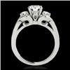 Image 2 : 1.45 ctw H-SI/I Diamond 3 Stone Ring 10K White Gold - REF-204F5N - SKU:35331