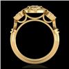 Image 1 : 1.51 ctw VS/SI Diamond Solitaire Art Deco 3 Stone Ring 18K Yellow Gold - REF-300M2F - SKU:36988