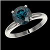 Image 2 : 2.50 ctw Intense Blue Diamond Ring 10K White Gold - REF-577V5Y - SKU:32948
