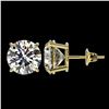 Image 2 : 4.04 ctw H-I Diamond Stud Earrings 10K Yellow Gold - REF-1237V5Y - SKU:36710