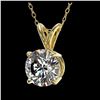Image 2 : 1.03 ctw H-SI/I Diamond Necklace 10K Yellow Gold - REF-180A2V - SKU:36758