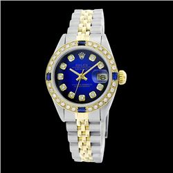 Rolex Ladies Stainless Steel, Diam Dial & Diam/Sapphire Bezel, Sapphire Crystal - REF-431M3F