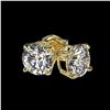 Image 3 : 1.02 ctw H-SI/I Diamond Stud Earrings 10K Yellow Gold - REF-103R5K - SKU:36568