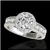 Image 1 : 1.85 ctw H-SI/I Diamond Solitaire Halo Ring 10K White Gold - REF-211Y4X - SKU:34531