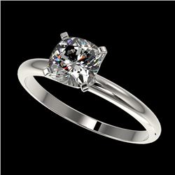 1 ctw VS/SI Cushion Cut Diamond Ring 10K White Gold - REF-297H2M - SKU:32900