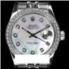Image 1 : Rolex Men's Stainless Steel, QuickSet, Diamond Dial & Diamond Bezel - REF-557H6W