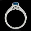 Image 2 : 1.25 ctw SI Fancy Blue Diamond Solitaire Ring 10K White Gold - REF-121Y4X - SKU:35307
