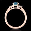 Image 3 : 1 ctw Fancy Intense Blue Diamond Ring 18K Rose Gold - REF-145H5M - SKU:37594
