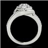 Image 2 : 1.90 ctw H-SI/I Diamond Solitaire Halo Ring 10K White Gold - REF-218X2R - SKU:34387