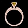 Image 2 : 1.18 ctw SI Intense Yellow Diamond Ring 10K Rose Gold - REF-130A9V - SKU:34611
