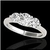 Image 1 : 2 ctw H-SI/I Diamond 3 Stone Solitaire Ring 10K White Gold - REF-300Y2X - SKU:35385
