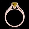 Image 2 : 1.25 ctw SI/I Fancy Intense Yellow Diamond Ring 10K Rose Gold - REF-190X9R - SKU:34827