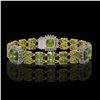 Image 1 : 18.93 ctw Tourmaline & Diamond Bracelet 14K Yellow Gold - REF-314Y7X - SKU:44761