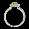 Image 2 : 1.51 ctw SI/I Fancy Intense Yellow Diamond Ring 10K White Gold - REF-135W2H - SKU:34308