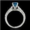 Image 2 : 1.20 ctw SI Fancy Blue Diamond Solitaire Ring 10K White Gold - REF-118W6H - SKU:34939