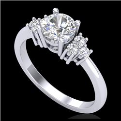 1 ctw VS/SI Diamond Solitaire Ring 18K White Gold - REF-227N3A - SKU:36935