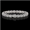 Image 2 : 8.83 ctw Emerald Diamond Bracelet 18K White Gold - REF-1051A2V - SKU:42932