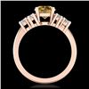 Image 3 : 2.1 ctw Intense Fancy Yellow Diamond Ring 18K Rose Gold - REF-290K9W - SKU:37610