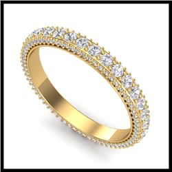 2.25 ctw Diamond Art Deco Eternity Men's Band 18K Yellow Gold - REF-178V2Y - SKU:37210