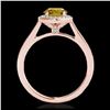 Image 2 : 1.33 ctw SI/I Fancy Intense Yellow Diamond Ring 10K Rose Gold - REF-190W9H - SKU:33516