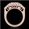 Image 3 : 0.75 ctw Fancy Intense Blue Diamond Art Deco Ring 18K Rose Gold - REF-172M7F - SKU:37818
