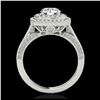 Image 2 : 2 ctw H-SI/I Diamond Solitaire Halo Ring 10K White Gold - REF-231W8H - SKU:33652