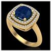 Image 2 : 2.52 ctw Sapphire & VS/SI Diamond Ring 18K Yellow Gold - REF-77M3F - SKU:20769
