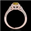 Image 2 : 1.50 ctw SI/I Fancy Intense Yellow Diamond Ring 10K Rose Gold - REF-177X3R - SKU:33372