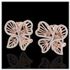 Image 1 : 1.25 ctw Butterfly VS/SI Diamond Earrings 14K Rose Gold - REF-141X8R - SKU:22500