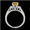 Image 2 : 1.50 ctw SI/I Fancy Intense Yellow Diamond 3 Stone Ring 10K White Gold - REF-204Y5X - SKU:35410