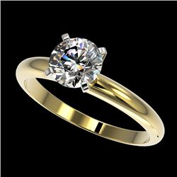 1.26 ctw H-SI/I Diamond Ring 10K Yellow Gold - REF-240Y2X - SKU:36422