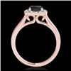 Image 2 : 1.37 ctw VS Black Diamond Solitaire Halo Ring 10K Rose Gold - REF-51Y2X - SKU:33413