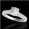 Image 1 : 1.60 ctw H-SI/I Diamond Solitaire Ring 10K White Gold - REF-197M7F - SKU:34916