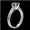 Image 3 : 1.22 ctw Intense Blue Diamond Ring 10K White Gold - REF-147X2R - SKU:36537